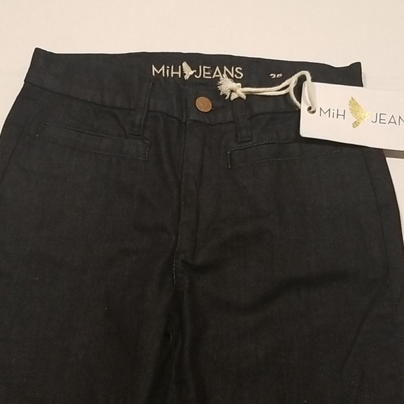 ANTHROPOLOGIE size 25 MIH mid rise kick flare raw wash blue Marrakesh jeans new - Picture 4 of 8